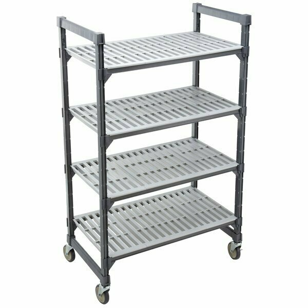 Cambro EMU185470V4580 Camshelving Elements Mobile Shelving Unit with 4 Vented Shelves 214EMS5470V4